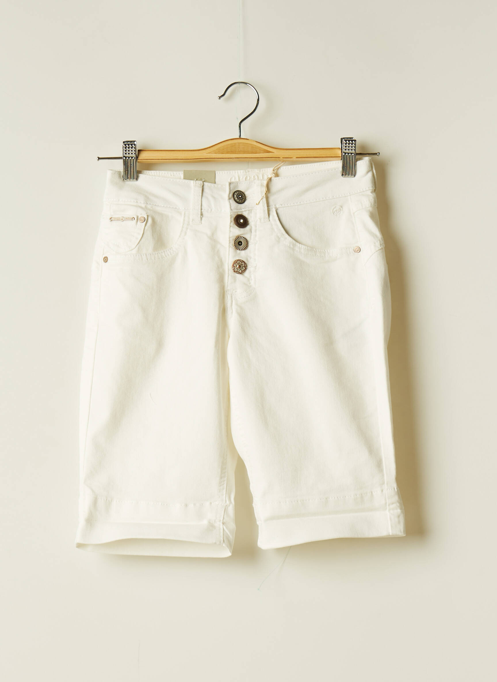 Cream Bermudas Femme couleur blanc
