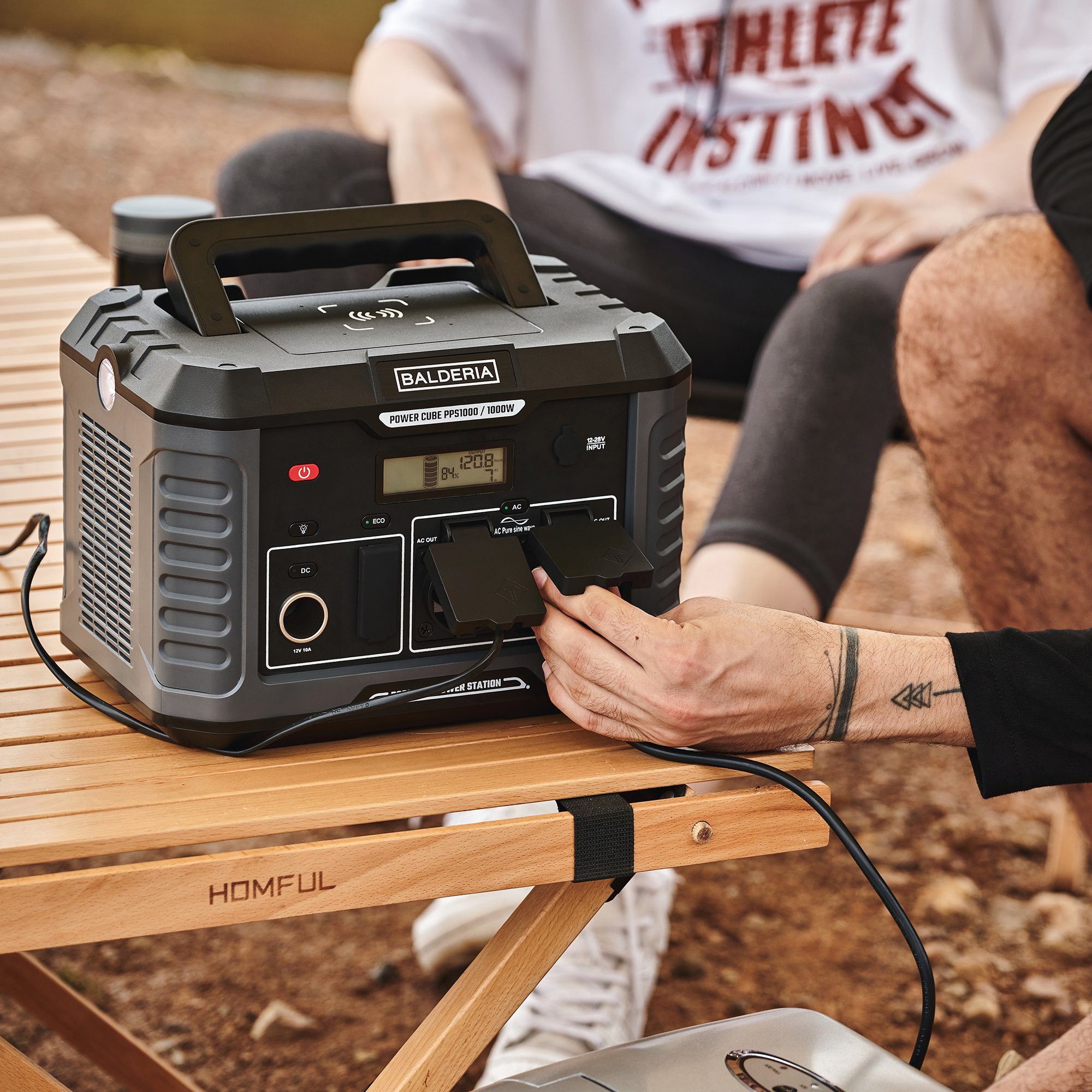 Balderia Stromerzeuger Powerstation Power Cube 1500, (1-tlg., PPS), AC Ausgänge Solargenerator Tragbar Outdoor Camping Notfall Steckdose