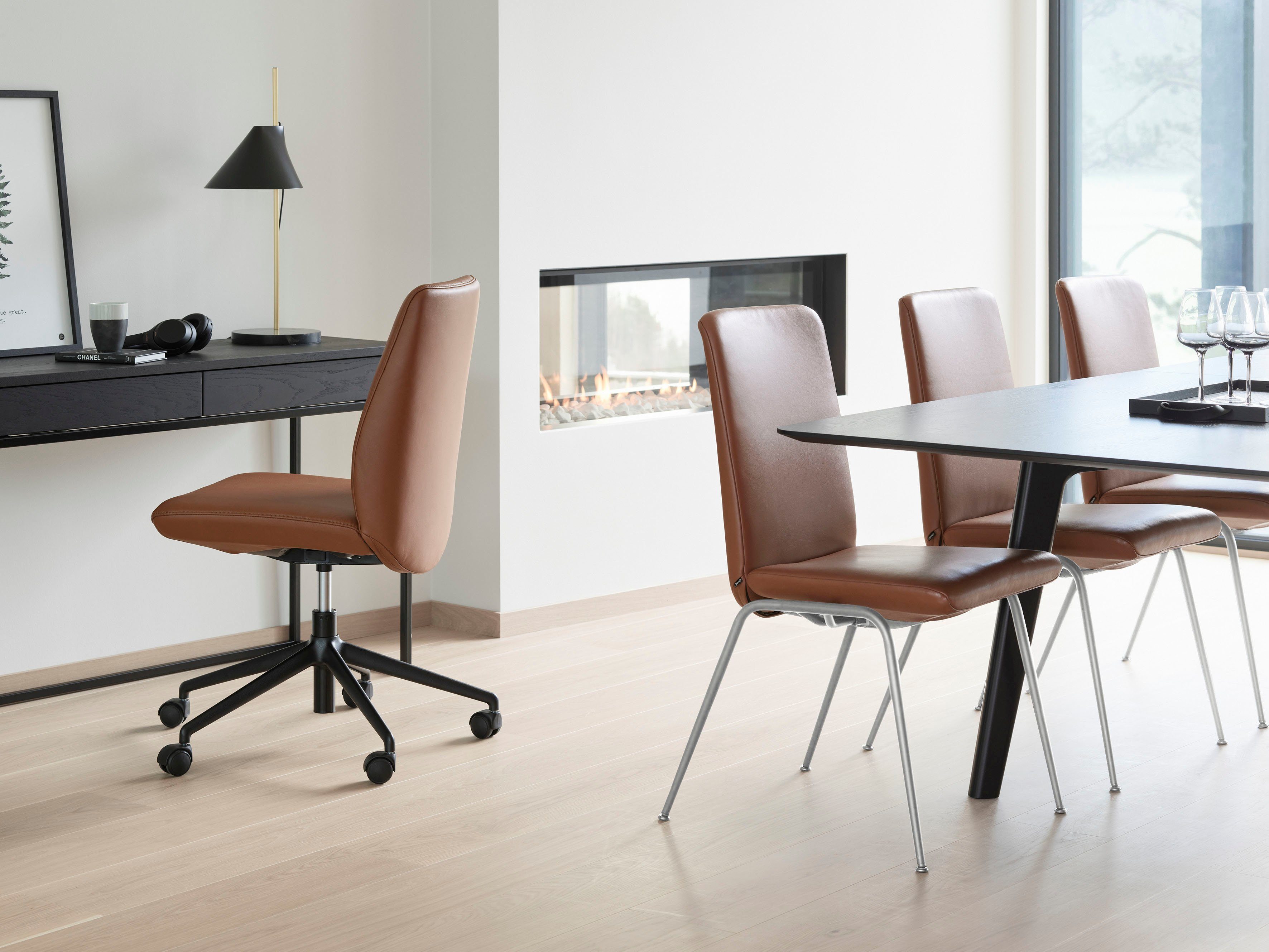 Stressless® Polsterstuhl Laurel, Low Back, Größe L, mit Beinen aus Stahl in Chrom glänzend