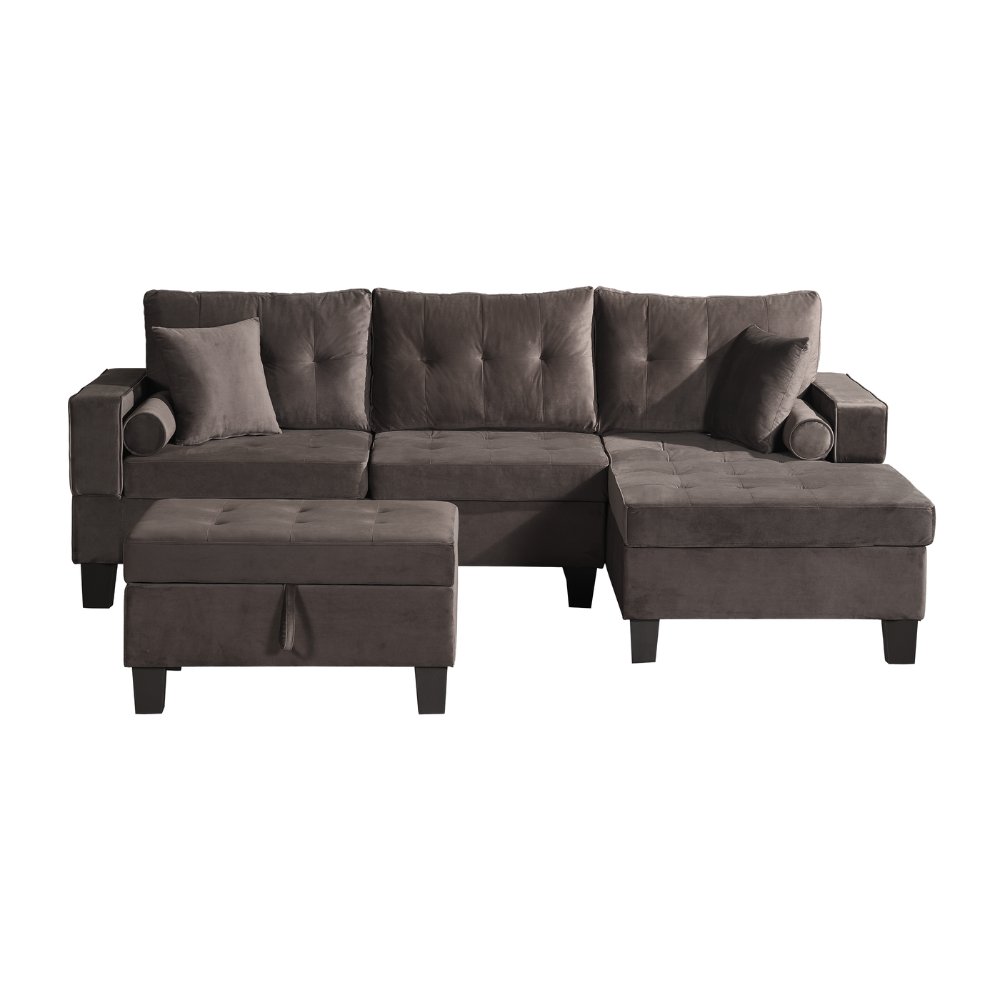 Home Deluxe Sofa ROM – Samt Braun