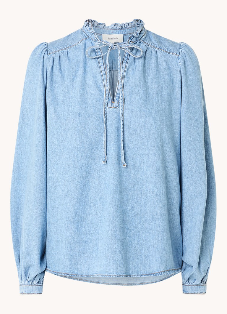 ba&sh  Louise tuniek van biologisch katoen met strikdetail