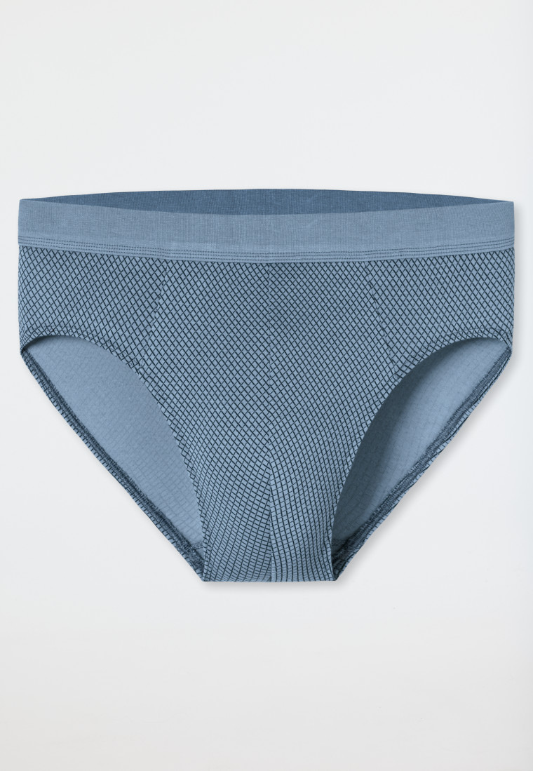 Minislip Organic Cotton gemustert blaugrau - Comfort Fit