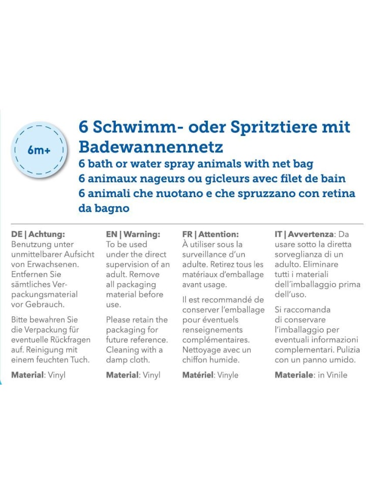 Bieco Spielwaren Badespielzeug 7er Set - ab 6 Monate in Mehrfarbig günstig kaufen onesize