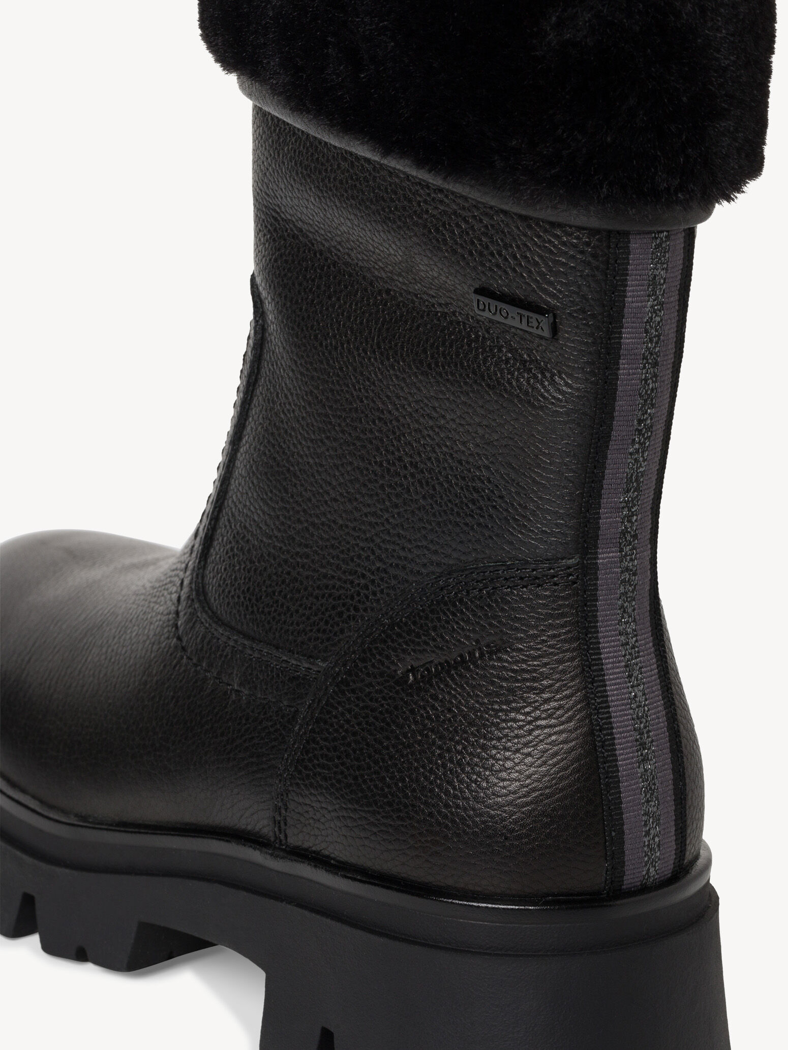 Bottine en cuir - noir