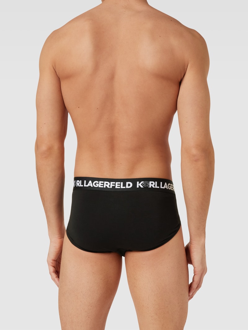 Slip mit Logo-Bund im 3er-Pack Modell 'IKONIK 2.0' in schwarz