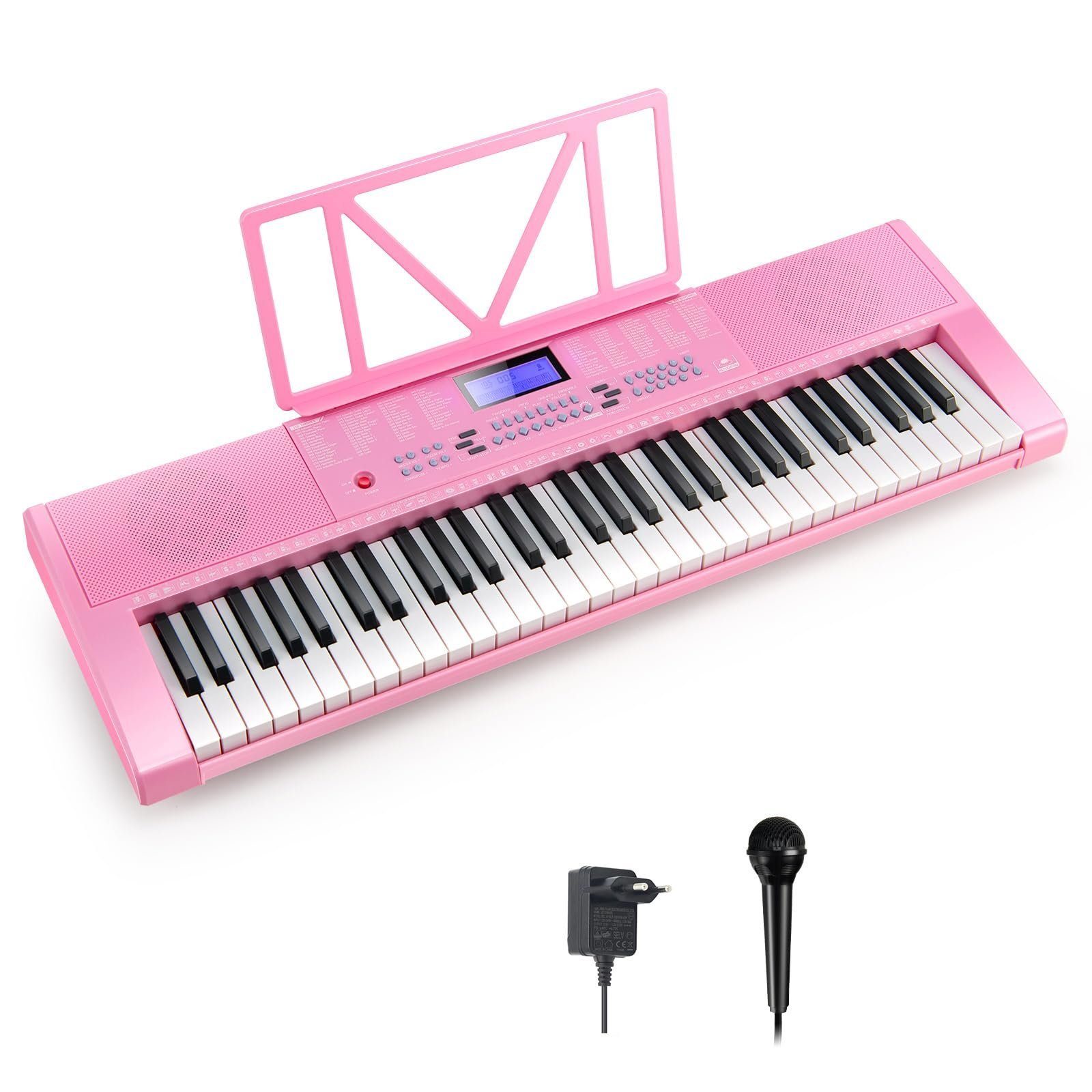 COSTWAY Home Keyboard, 61 Tastatur, mit 255 Rhythmen & Töne