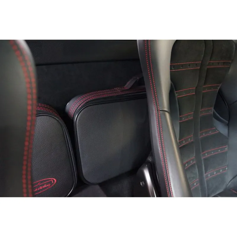 Roadsterbag Ferrari 458 Italia\/Spider + 488 GTB\/Spider - 2-tlg. Kofferset Rückbank - Rote Naht