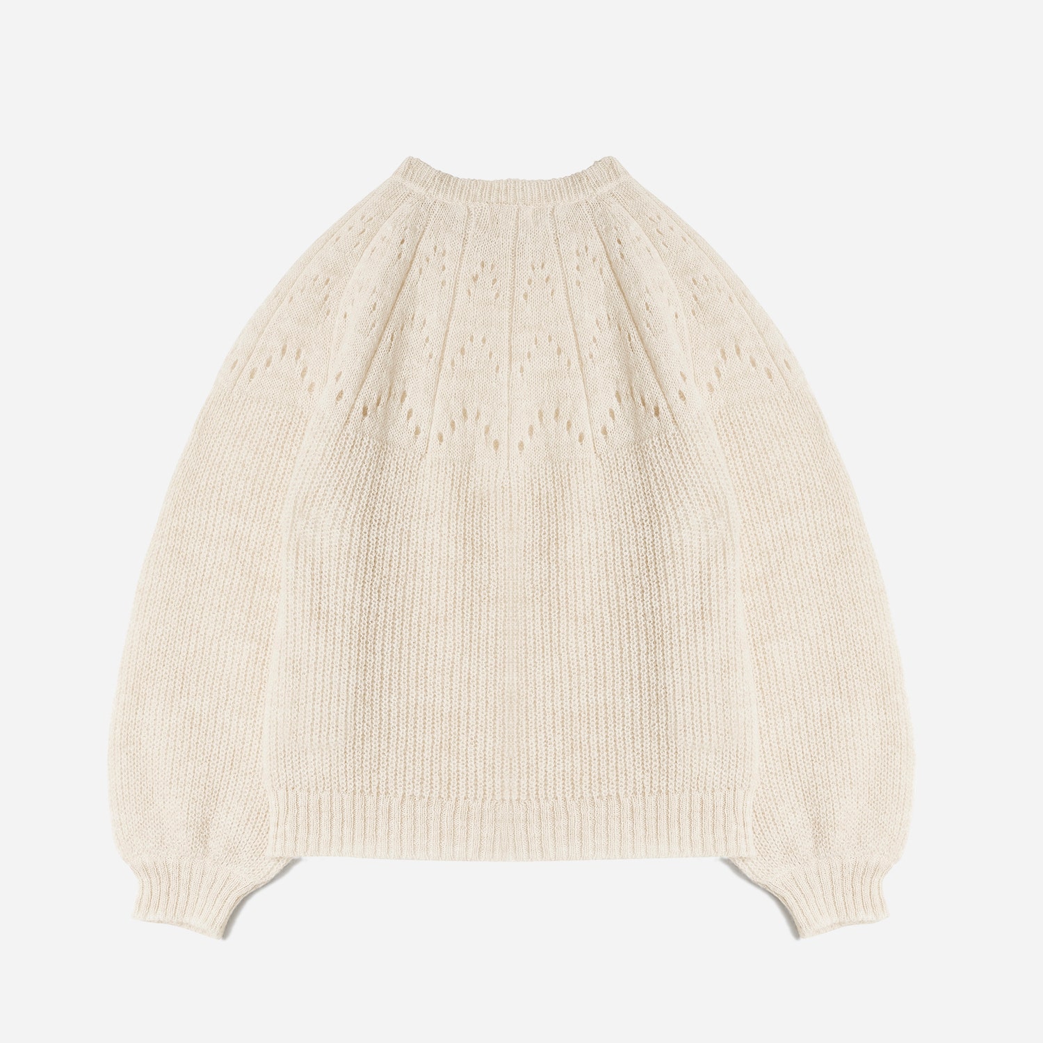 Pull TEXTO écru en tricot fantaisie