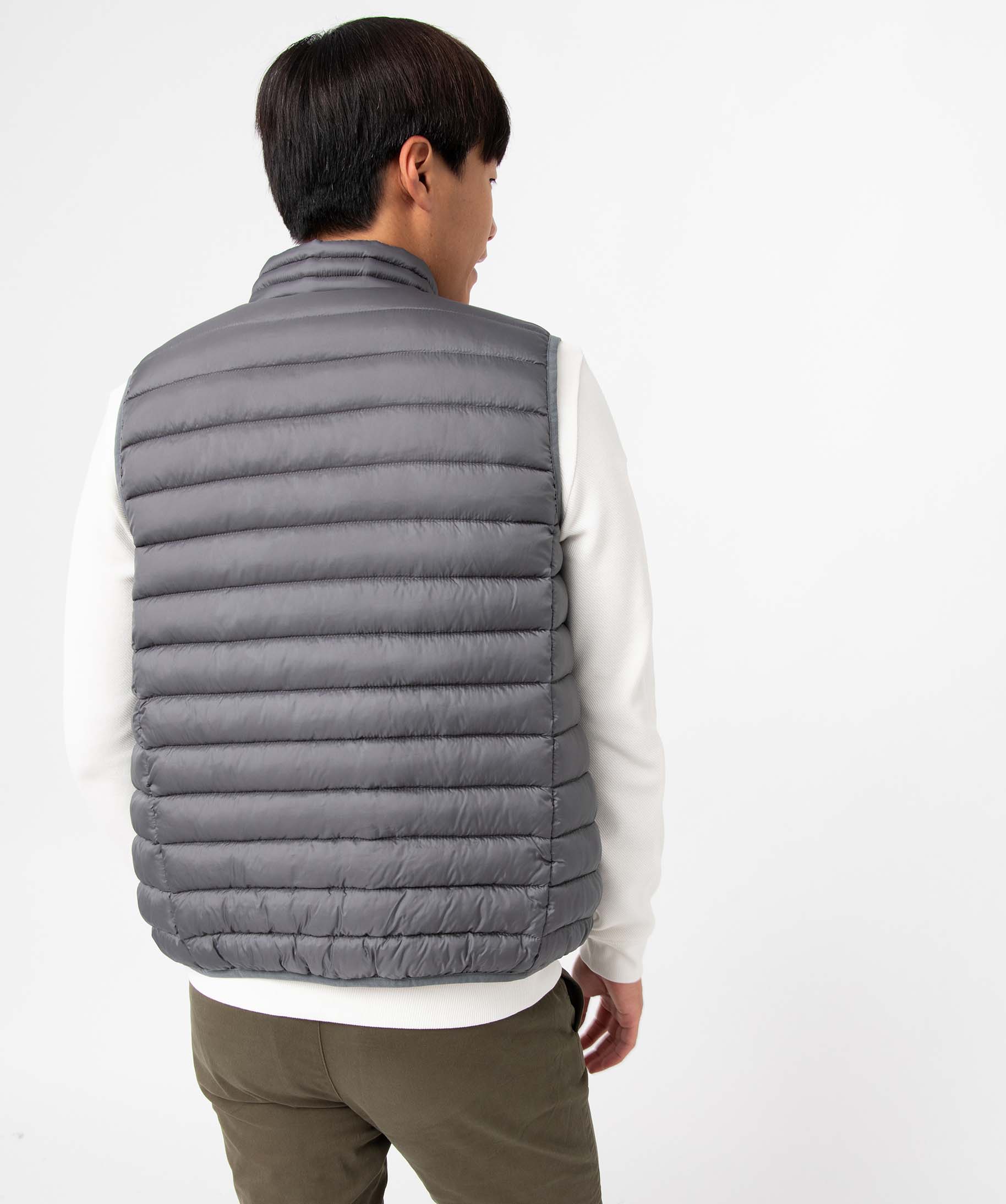 Blouson homme matelassé sans manches gris | GEMO