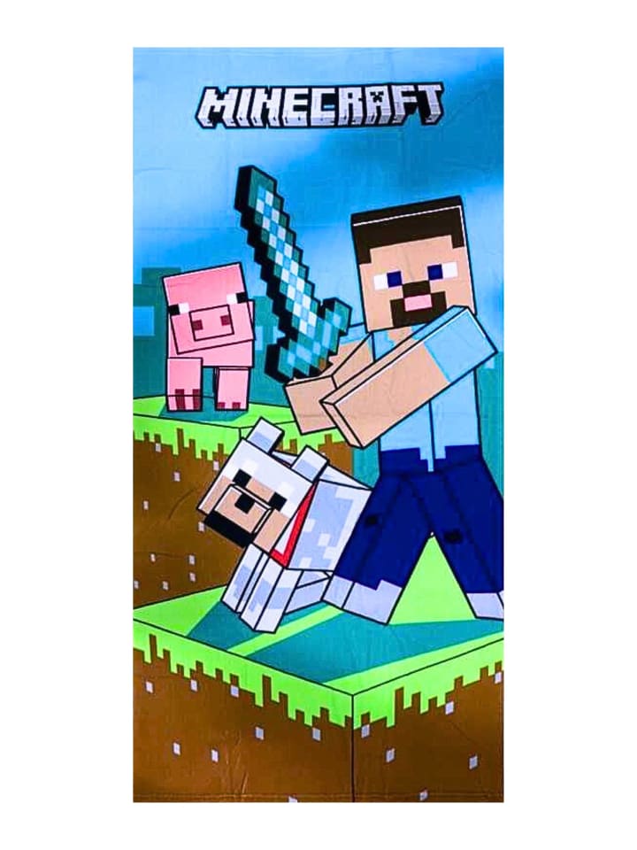 Minecraft Strand-/Badetuch Minecraft Steve - (L) 140 cm x (B) 70 cm in Bunt günstig kaufen 140