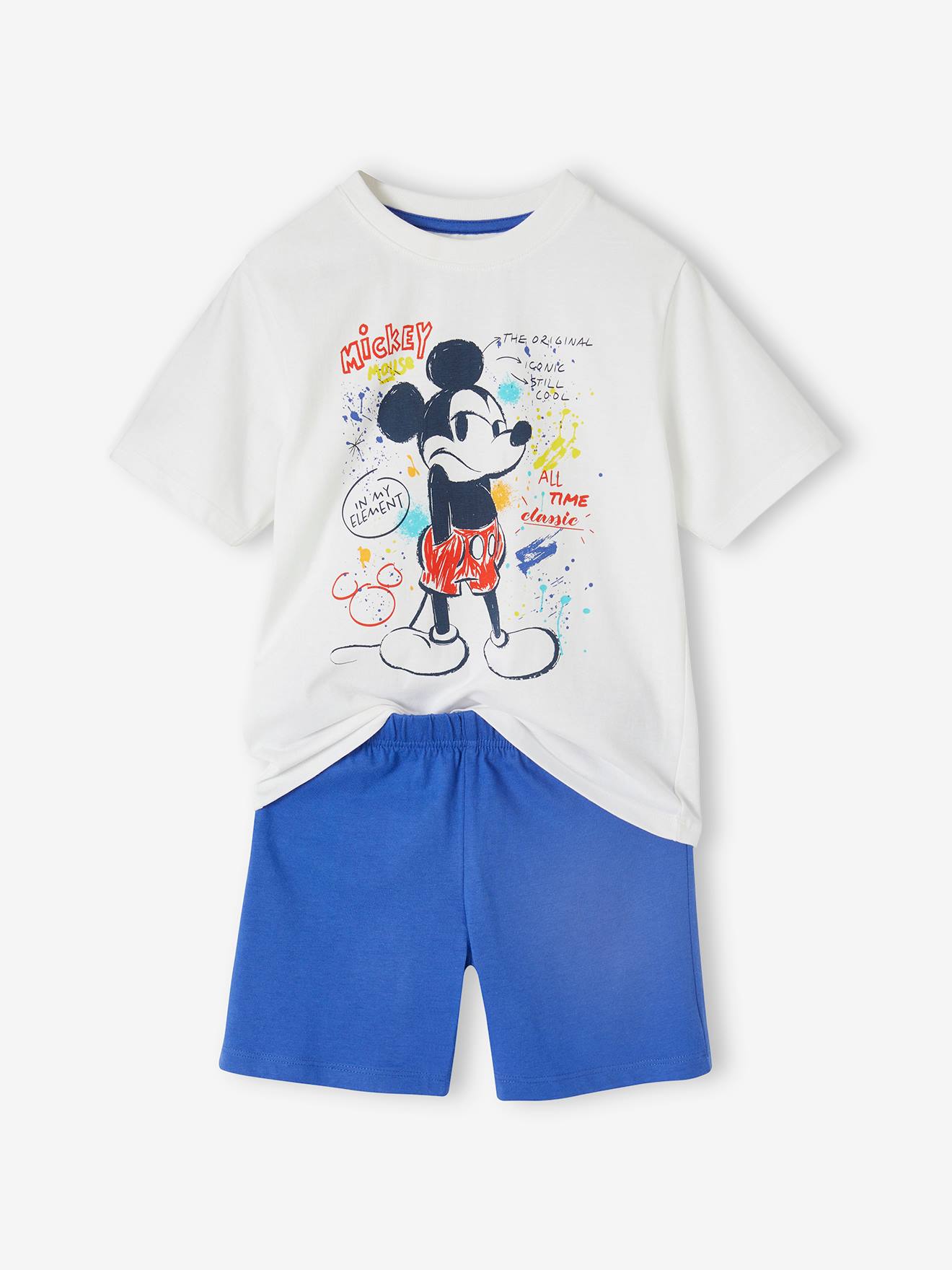 Mickey Kurzer Kinder Schlafanzug Disney MICKY MAUS - blau