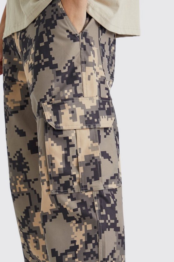 Lockere verpixelte Camouflage Cargo-Hose
