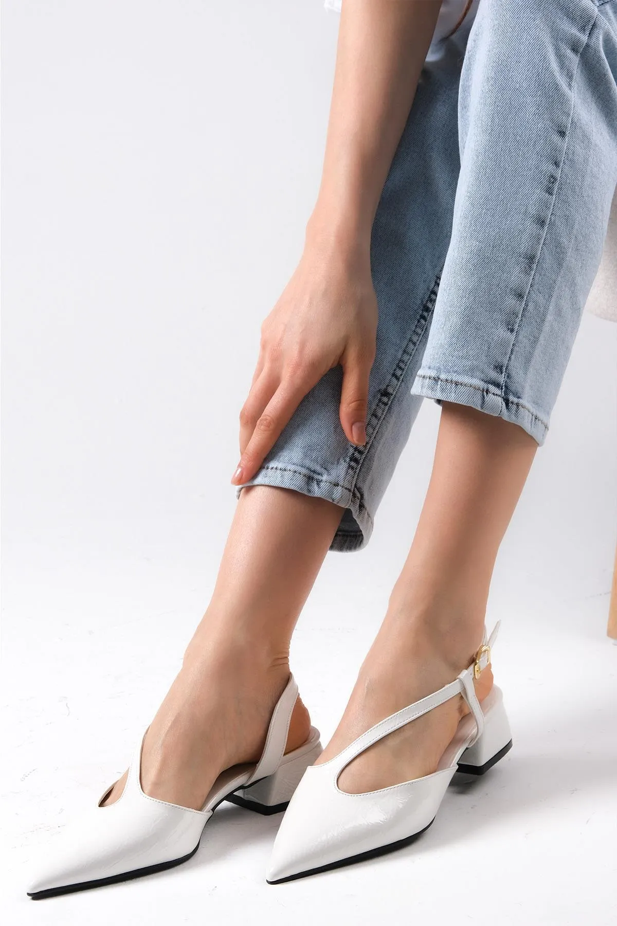 Mio Gusto  High Heels - Weiß - Blockabsatz