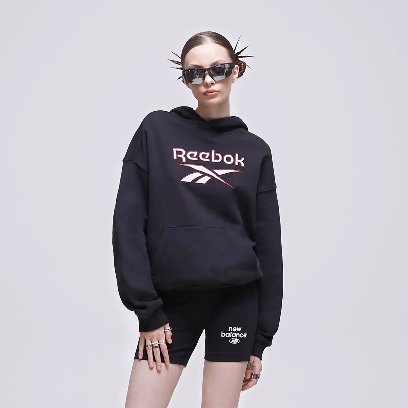 REEBOK HOODIE CL AE BIG LOGO FT HOODIE Schwarz