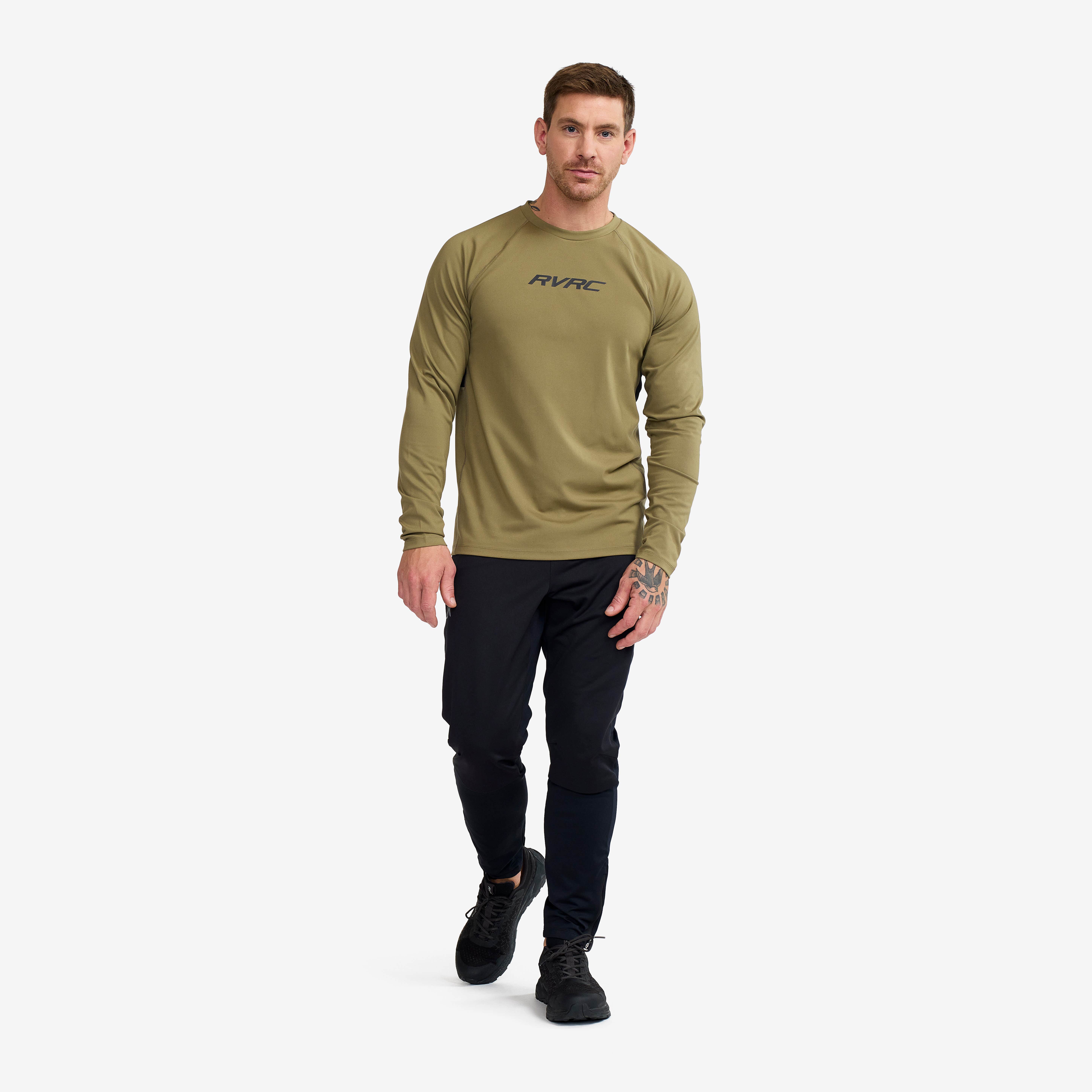 Prep Crew Neck Top Homme Martini Olive