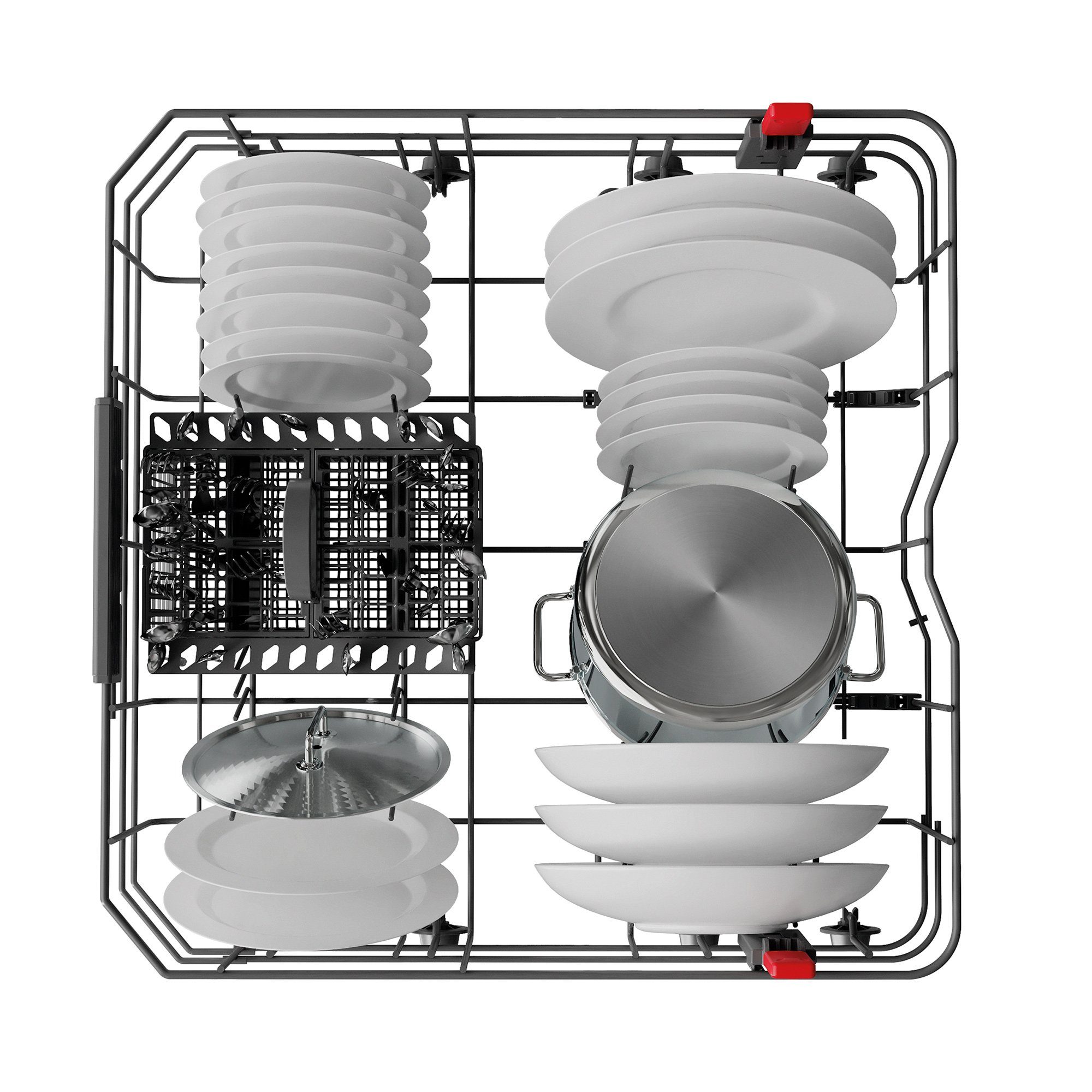 BAUKNECHT Standgeschirrspüler, BFO 3C33 P 6.5 X, 14 Maßgedecke, Vollwasserschutz, ActiveDry, 9 Standardprogramme und 1 Sensorprogramm