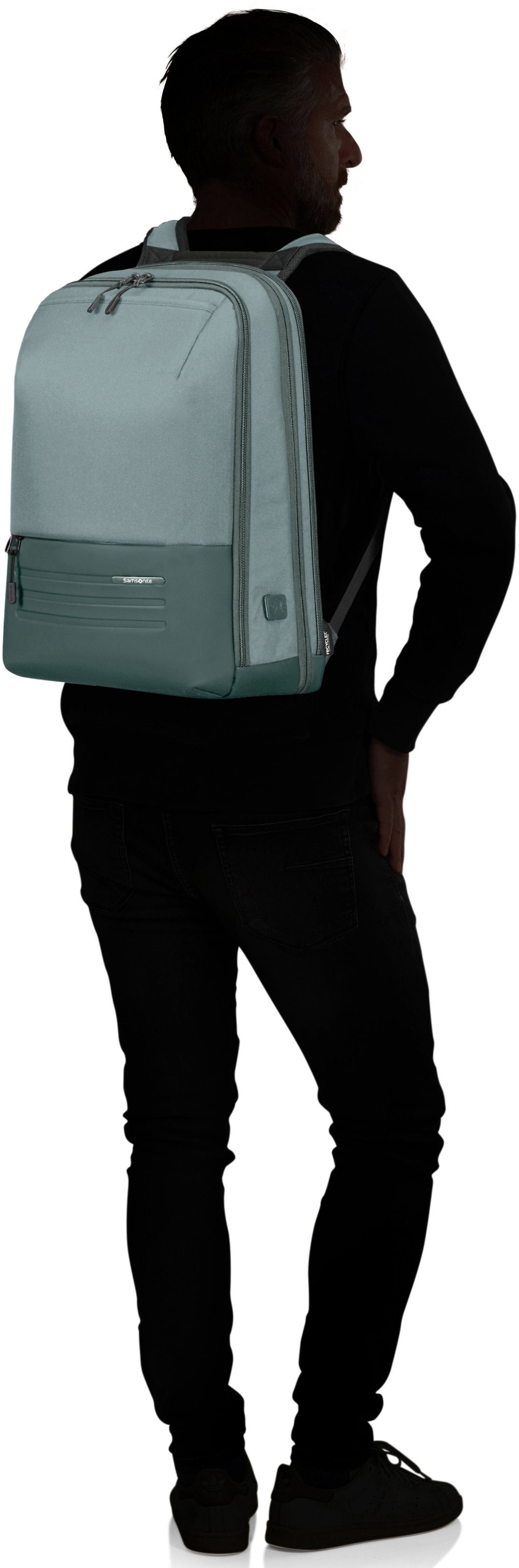 Samsonite Laptoprucksack Stackd Biz, mit USB-Schleuse, Tablet und Laptopfach; z. T. aus recyceltem Material