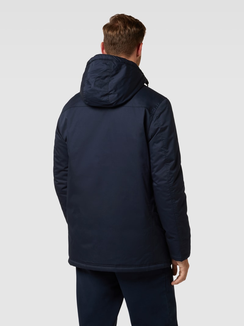 Jacke mit Druckknopfleiste Modell 'CHESTER' in marineblau