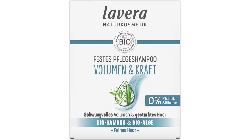 lavera Volumen & Kraft festes Pflegeshampoo 50 g