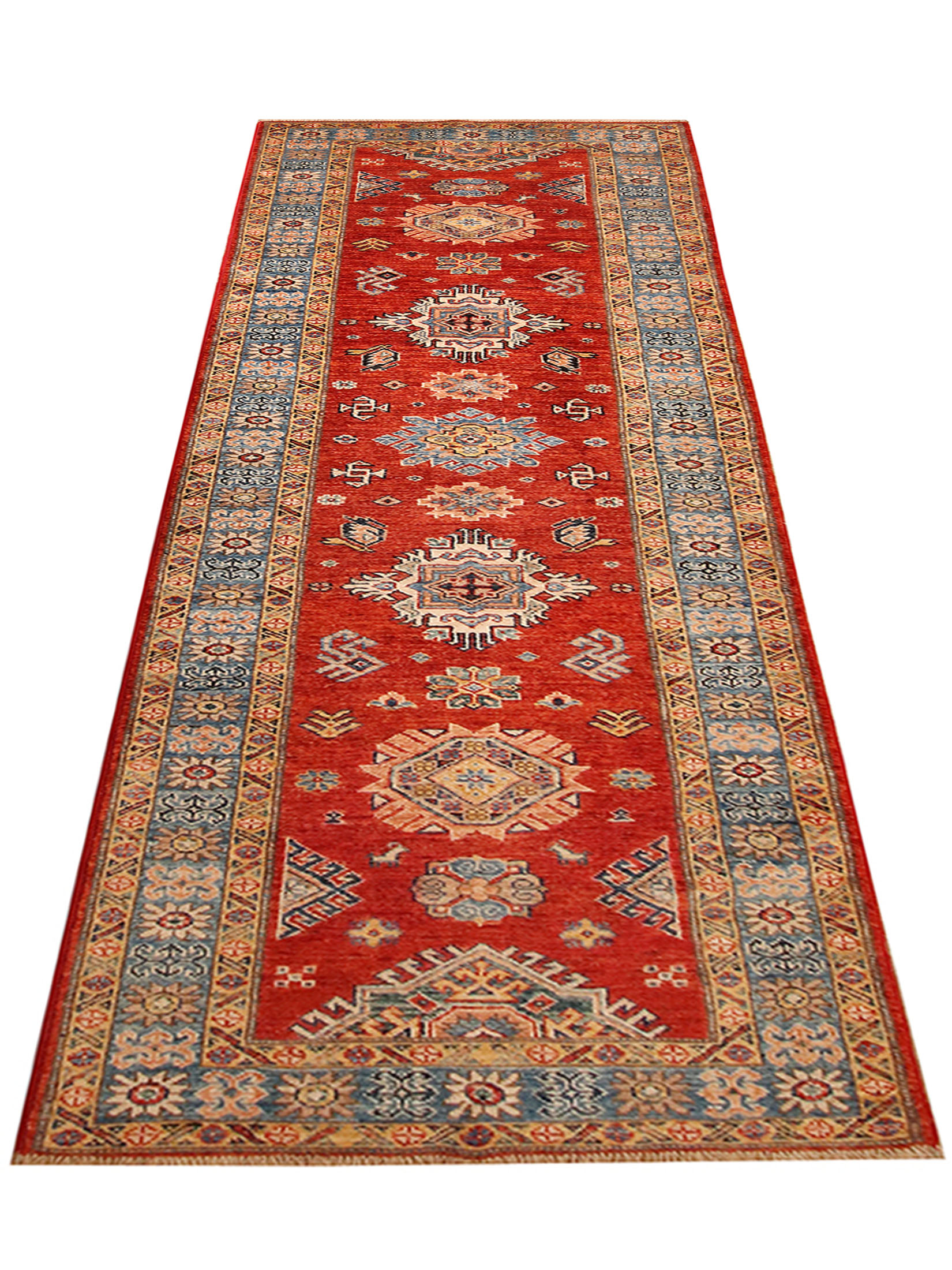 Kazak Ghazni ca. 260 x 79 cm, Unikat / Einzelstück