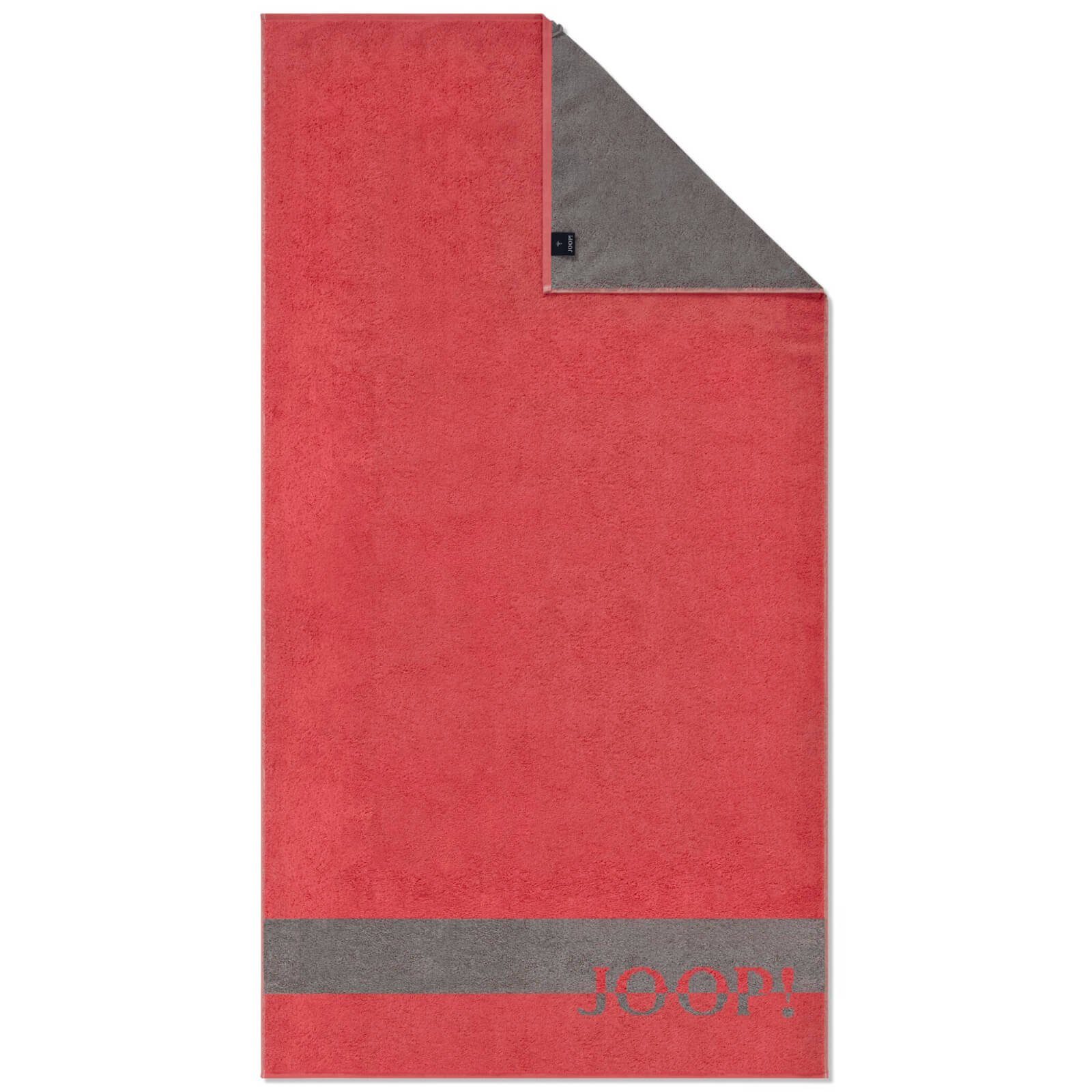 Joop! Handtuch Waschhandschuh Shades Stripe Coral 1687 22, Walkfrottier (1-St), Querstreifen, Flauschig