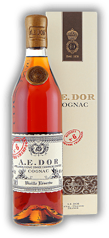 A.E. Dor Vieille Reserve No.  6 A.E. Dor Vieille Reserve No.  6 Ein sehr hochklassiger Cognac mit perfekter Finesse. 0,7	 Liter - Vol 40%