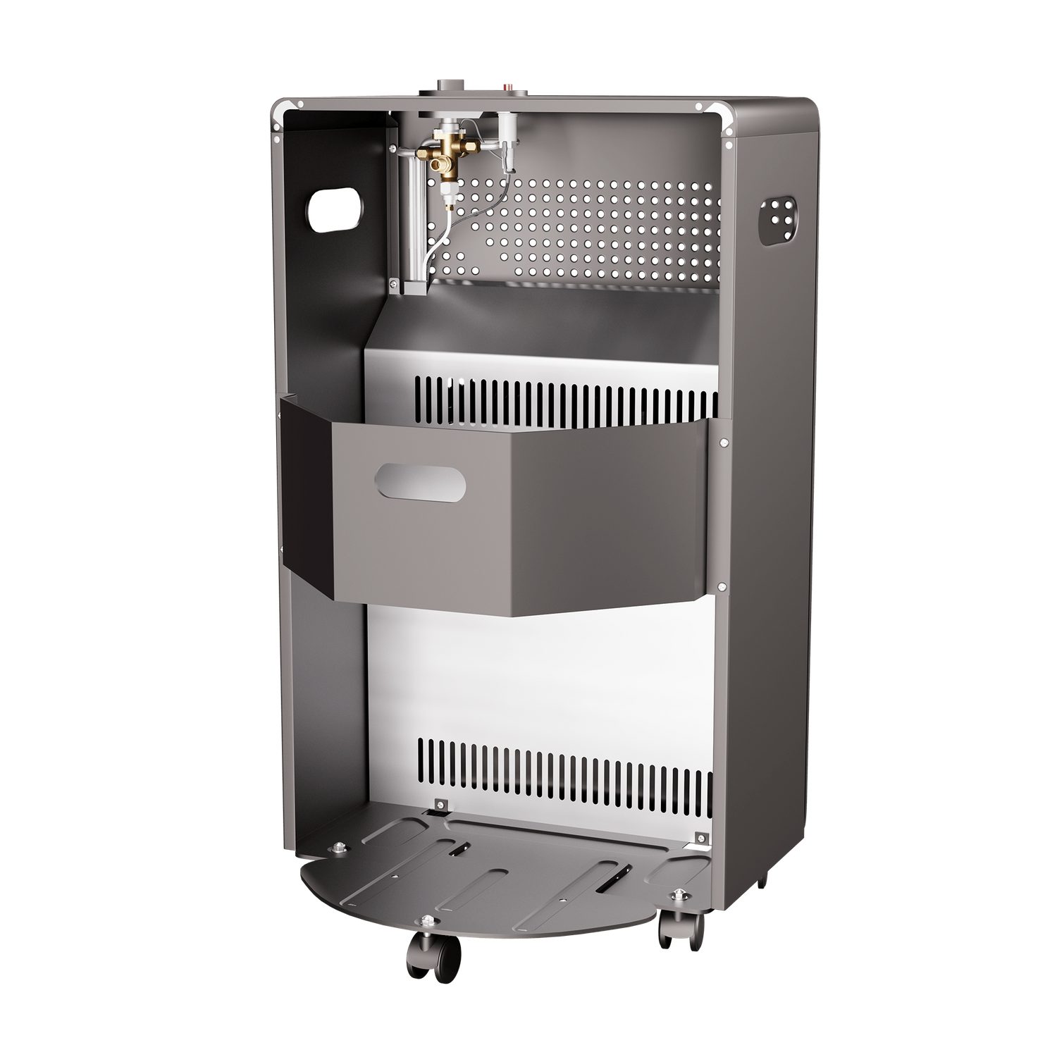 TroniTechnik Heizgerät Infrarot- Heizgerät HB-015 Gasheizer,Piezo-Zündung,4200 Watt,I3B/P(50), 4200 W, Überhitzungsschutz, drei Leistungsstufen:1500/2800/4200 Watt Edelstahl