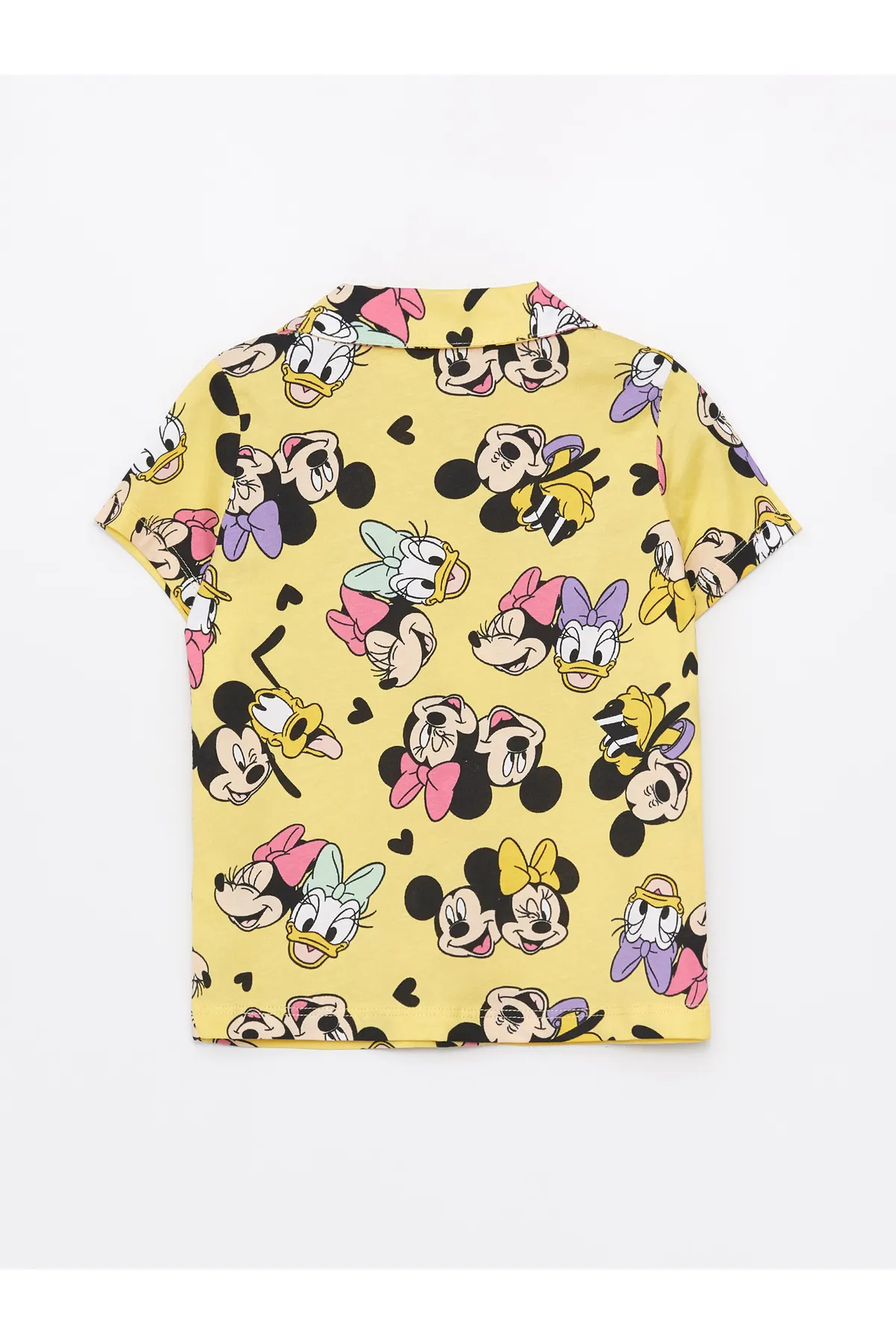 LC Waikiki  Kurzarm-Pyjama-Set für Babys mit Polokragen und Minnie Mouse-Aufdruck