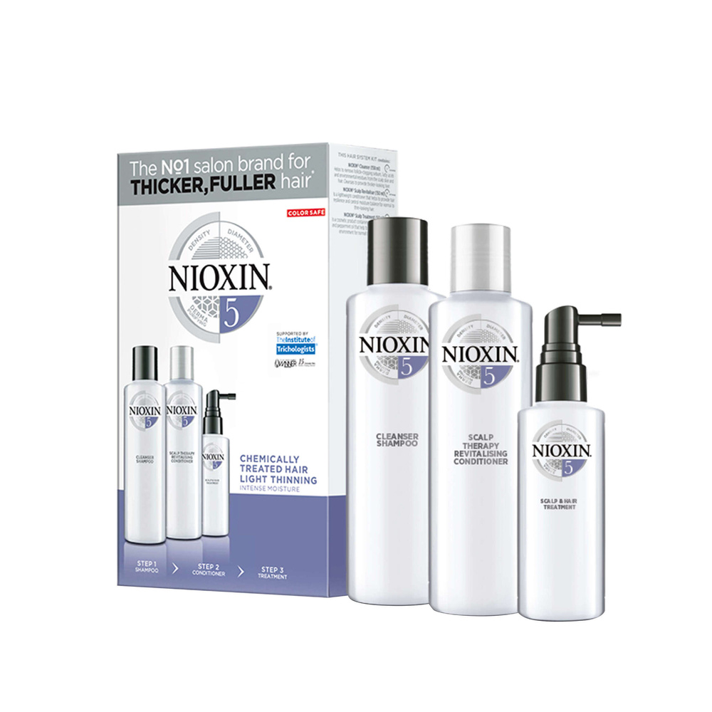 Nioxin NIOXIN Trial Kit System 5 Soin épaississant complet pour cheveux normaux à fins et traités chimiquement