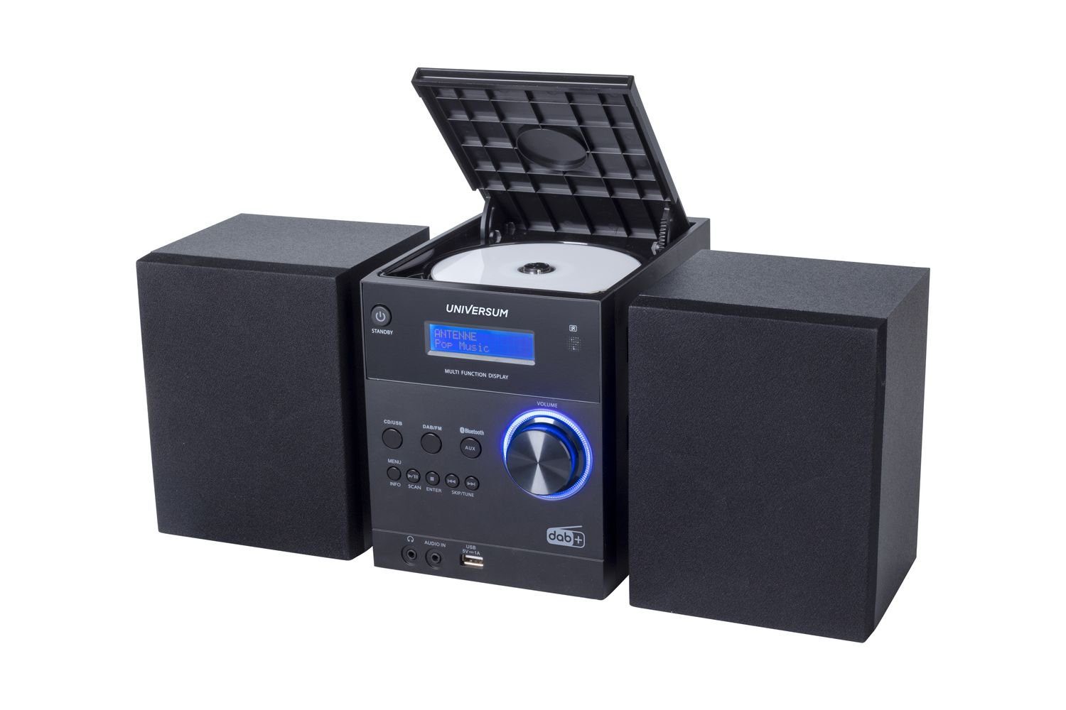 UNIVERSUM* MS 300-21 black Microanlage (DAB+ UKW Radio, Bluetooth, USB, AUX-In, Kopfhörerausgang)
