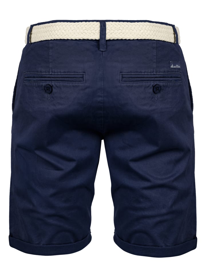Amaci&Sons Chinoshort inkl. Gürtel BERWYN in Navyblau günstig kaufen