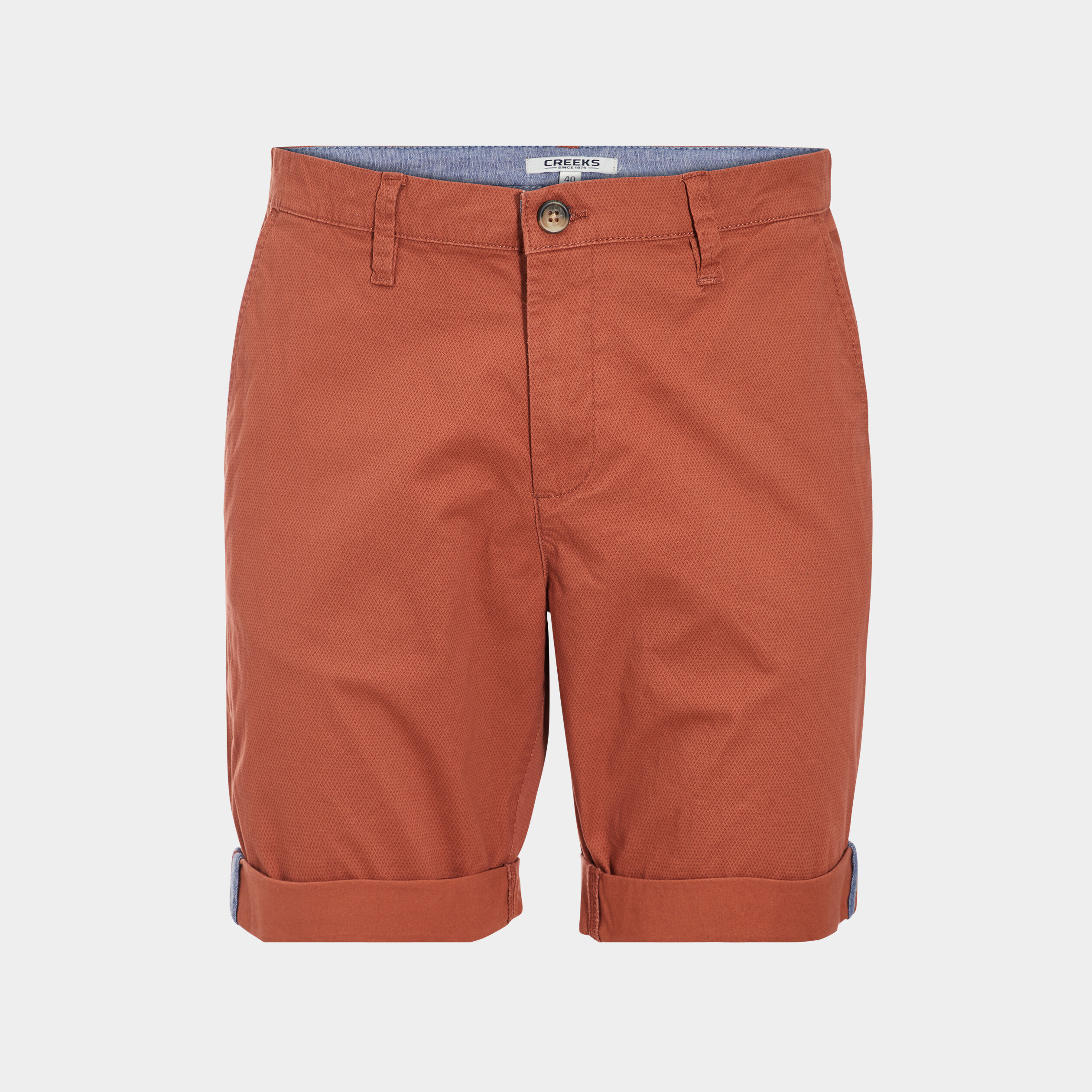 Bermuda chino droit Creeks terracotta homme | La Halle