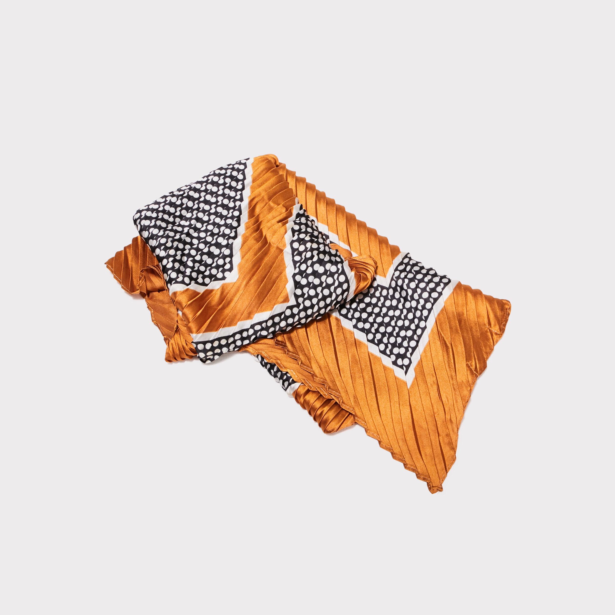 Foulard carré plissé orange foncé femme | Cache Cache