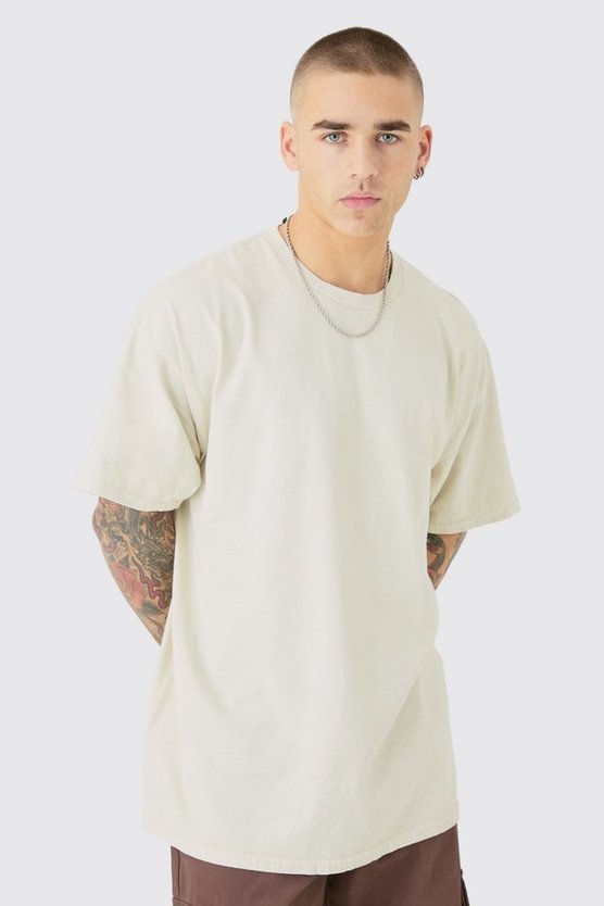 Oversize T-Shirt mit floralem New York Print