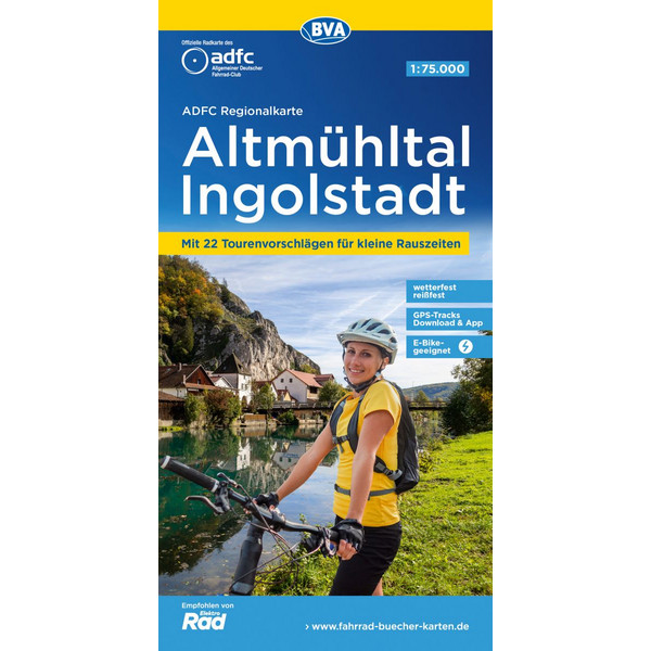 ADFC-REGIONALKARTE ALTMÜHLTAL INGOLSTADT, 1:75.000 - Fahrradkarte