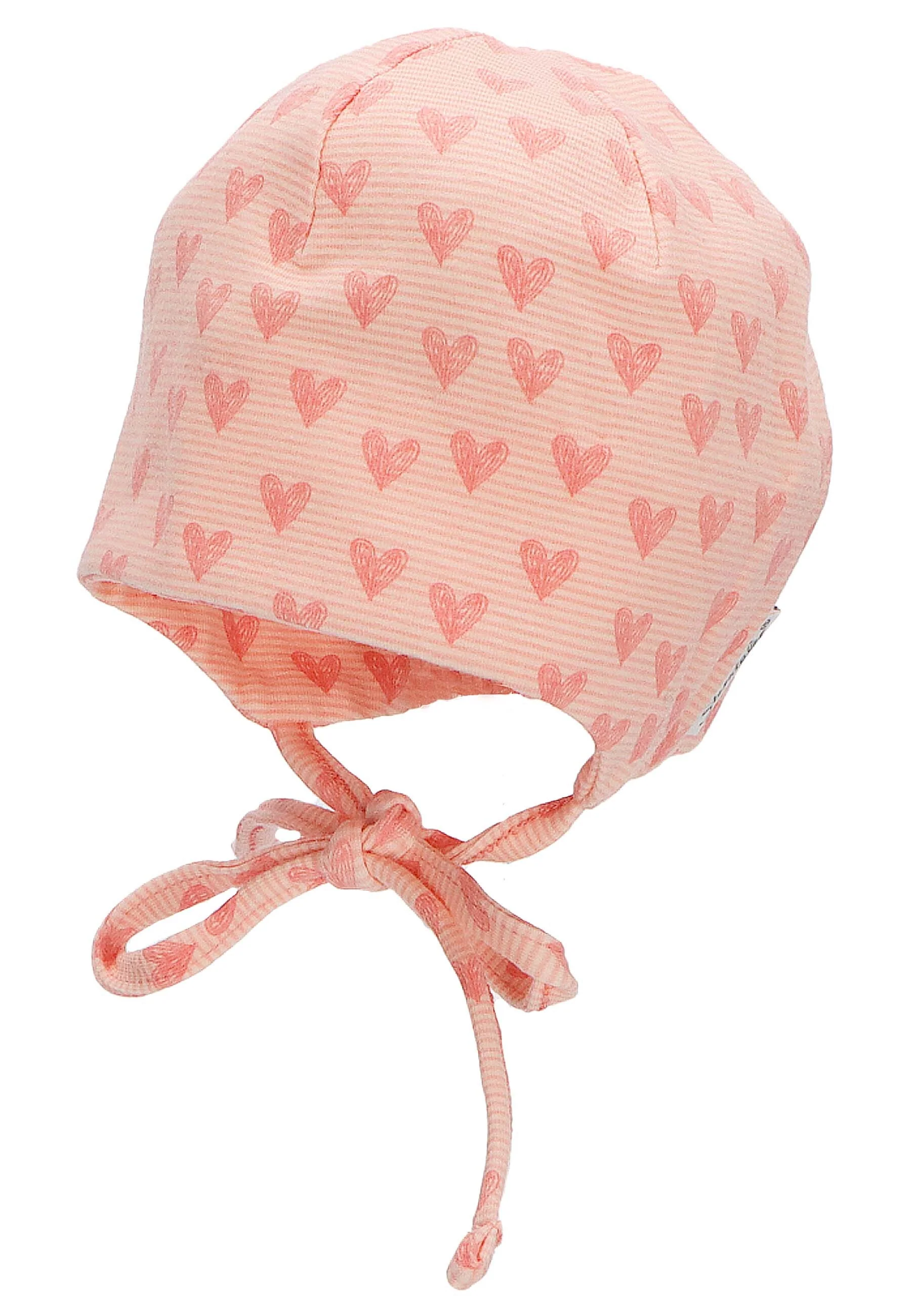 Beanie mit Herzen Print aus Jersey (Bio),Bindeband