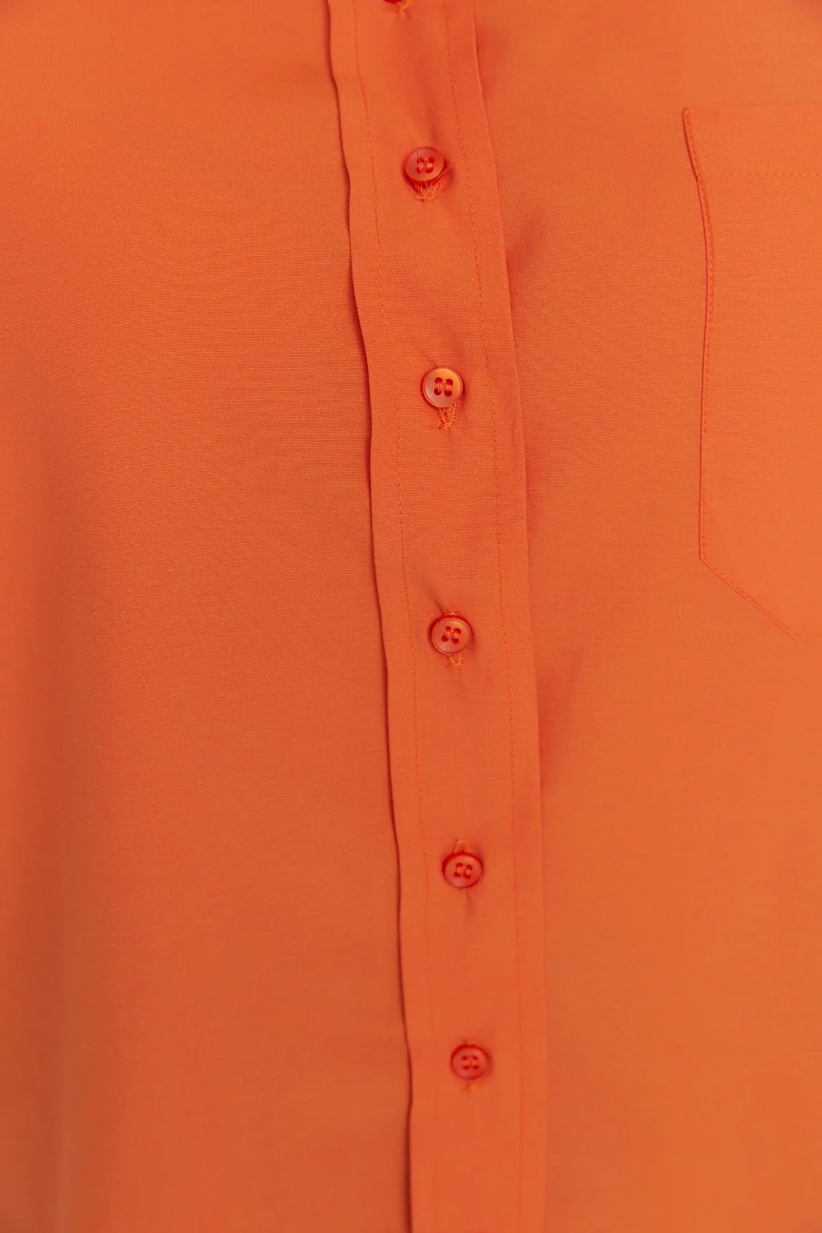 Trendyol Curve  Orangefarbenes Hemd mit Hemdkragen