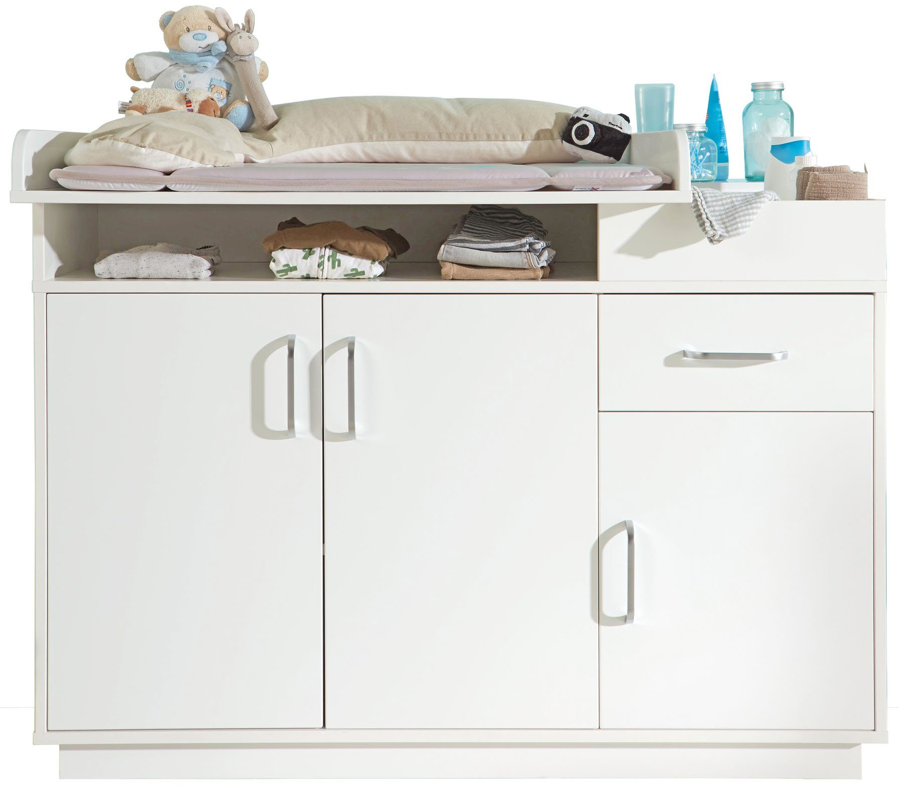 roba® Wickelkommode Nordic, weiß, mit praktischem Organizerfach; Made in Europe