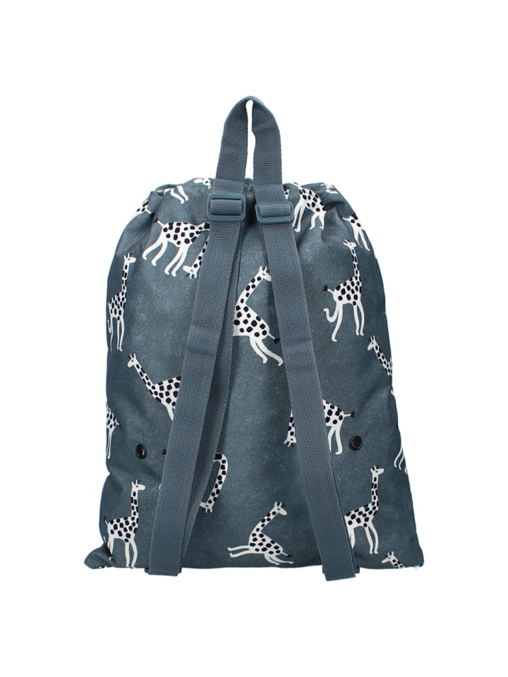 COFI 1453 Kidzroom Turnbeutel mit Giraffen Allover-Print für Jungen und Mädchen in Blau günstig kaufen 32 cm