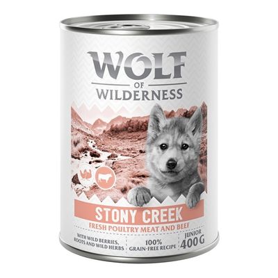 Wolf of Wilderness Junior 1 x 400 g - Geflügel mit Rind