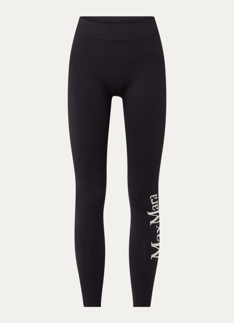 MaxMara Basilea high waist leggings with knitted-in logo