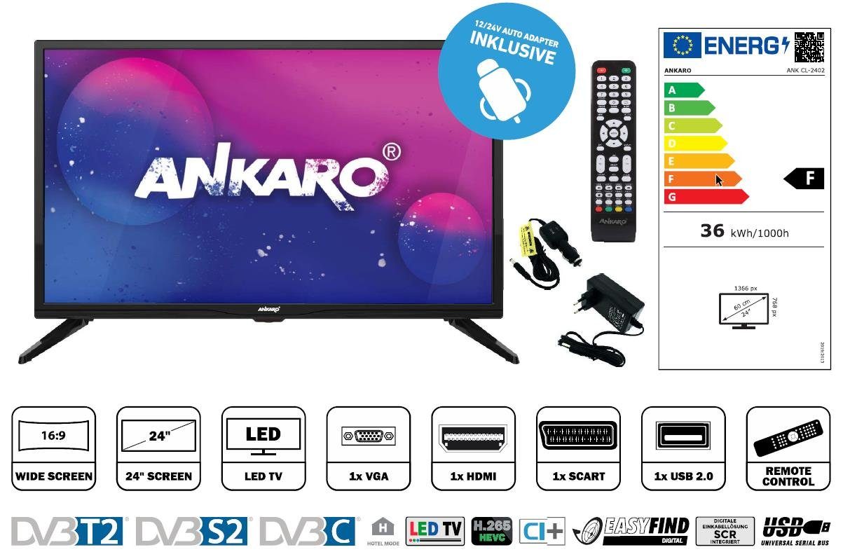 Microelectronic EasyFind Traveller Kit II TV Camping Komplettset 24 Zoll (61cm, Triple Camping Sat-Anlage