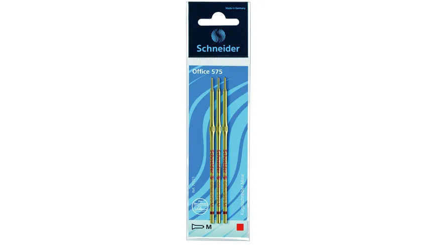 Schneider Kugelschreibermine 575 M 3 Stück rot