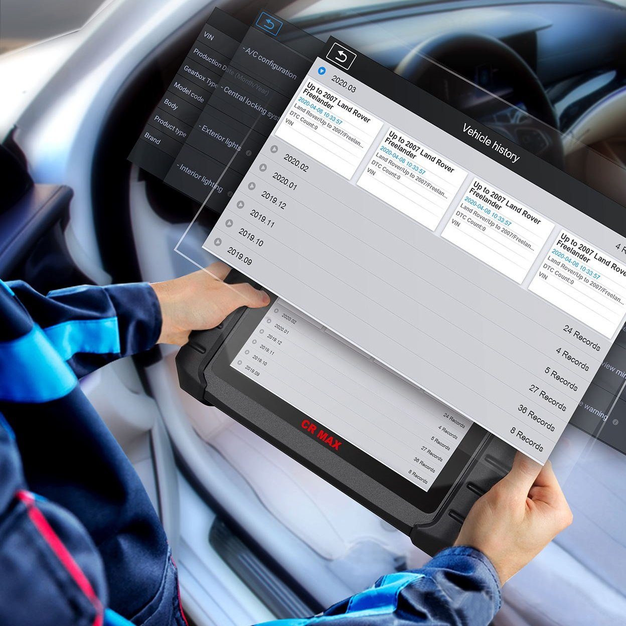iCarsoft OBD2-Diagnosegerät CR MAX OBD2 Scanner + Kostenlose Online Updates DEUTSCH, Android 8.1
