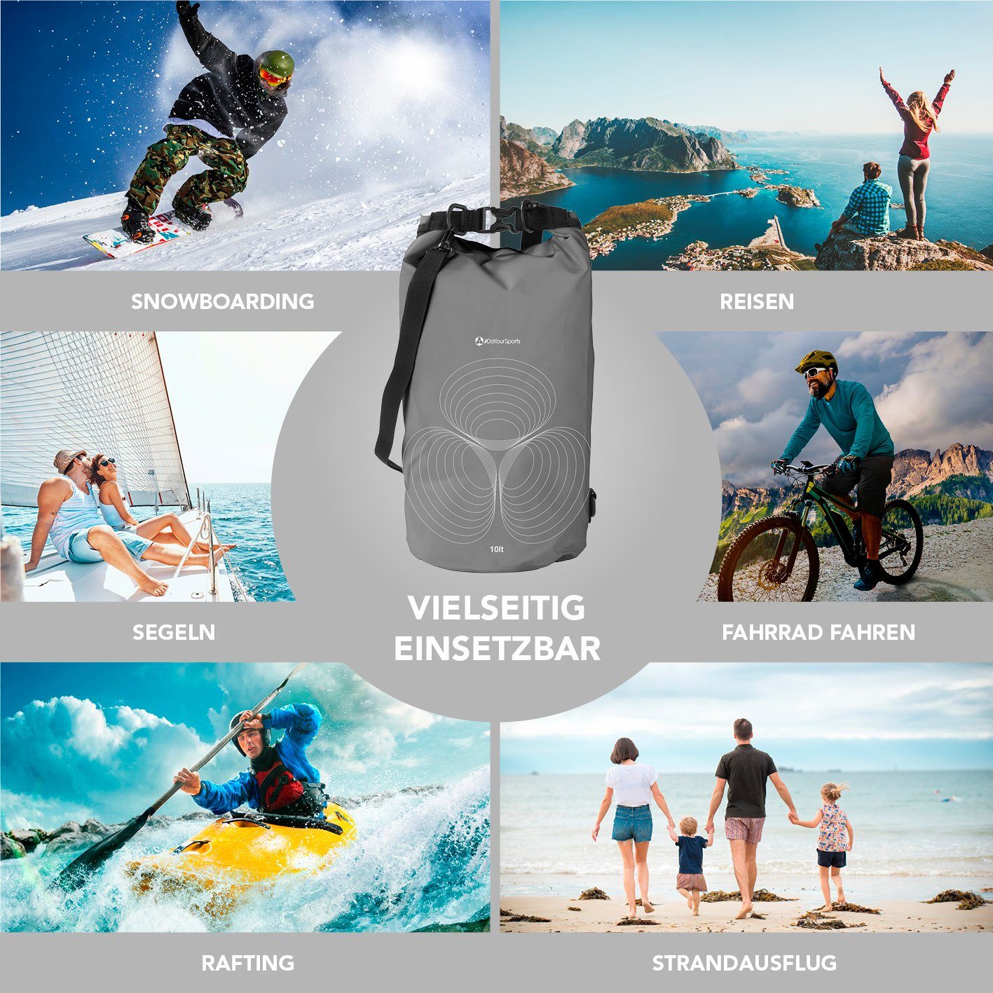 #DoYourSports Aufbewahrungstasche PVC dry bag 5-20L, inkl. Nylongurt
