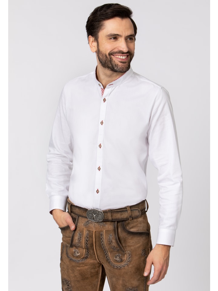Stockerpoint Stockerpoint Trachtenhemd Raffa in weiss-rot günstig kaufen