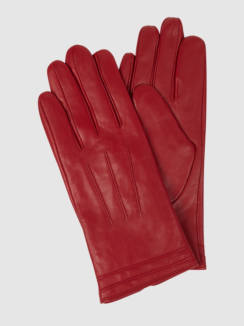 Lederhandschuhe aus Lammnappa in rot
