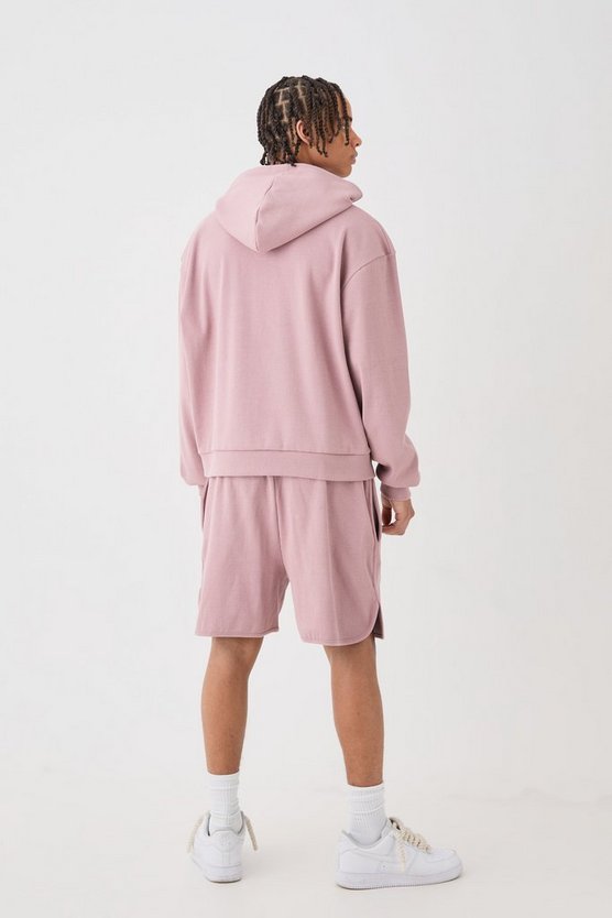 Kastiger gerippter Oversize Trainingsanzug