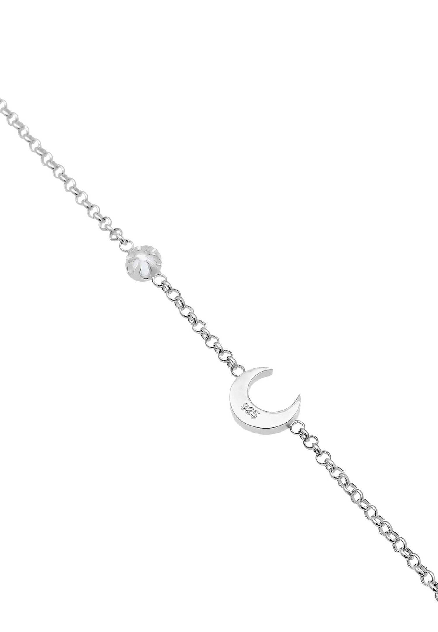 Anillo Elli para mujer, modelo Half Moon Star Filigree con piedra lunar, en plata de ley 925 chapada en oro.