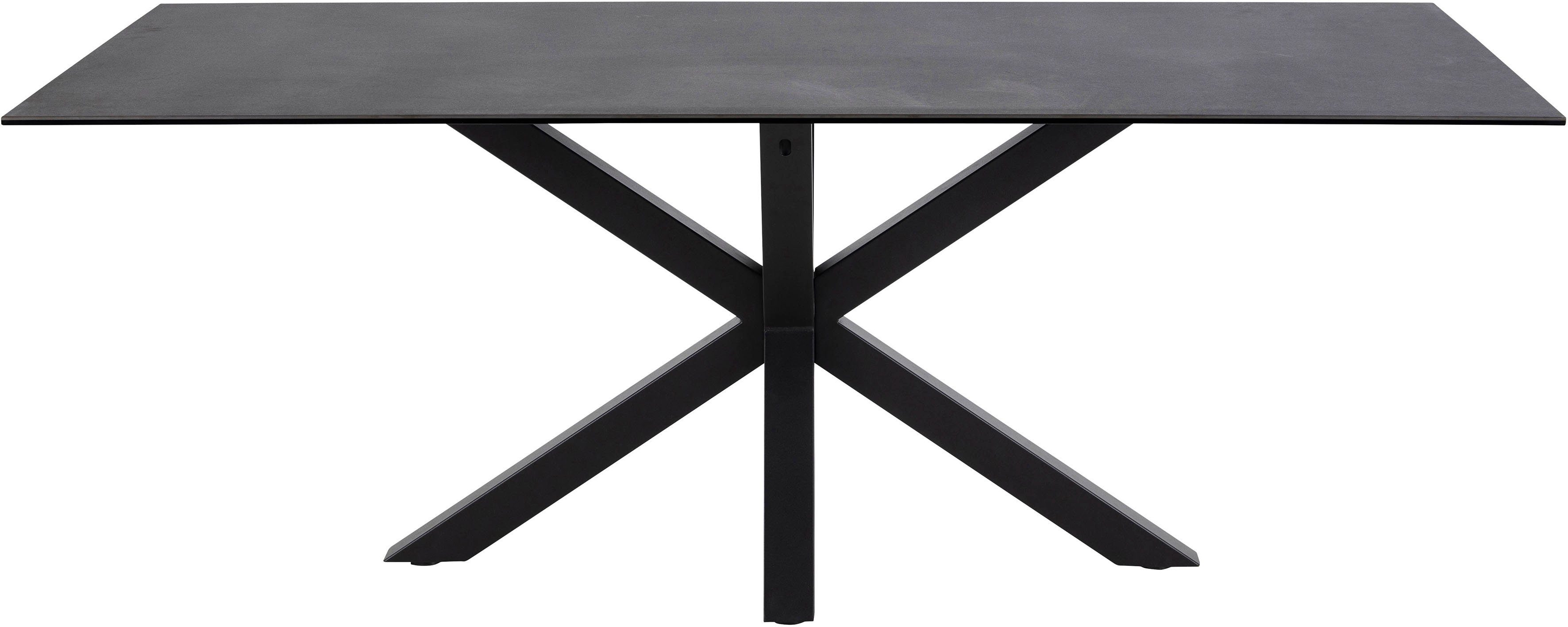 ACTONA GROUP Esstisch Hanna, mit einer schwarzen Keramik-Optik Tischplatte, Breite 200 cm